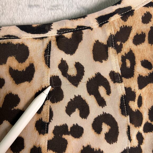 Dress Forum Los Angeles Y2K Mini Skort Womens Small Leopard Print Ruffle Hem - Picture 10 of 10